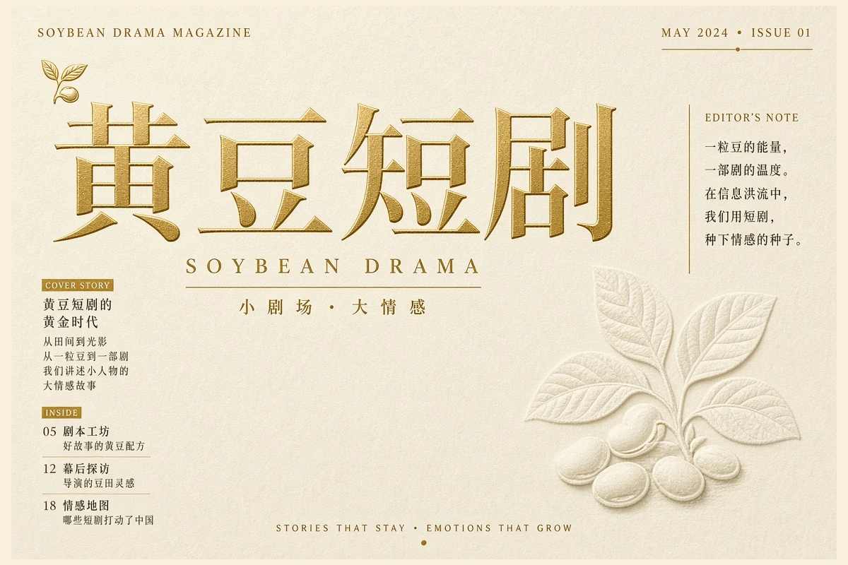 黄豆短剧关于黄豆短剧栏目主题视觉